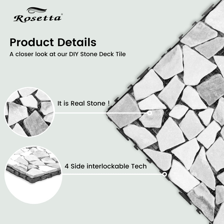 White Gray Stone Deck