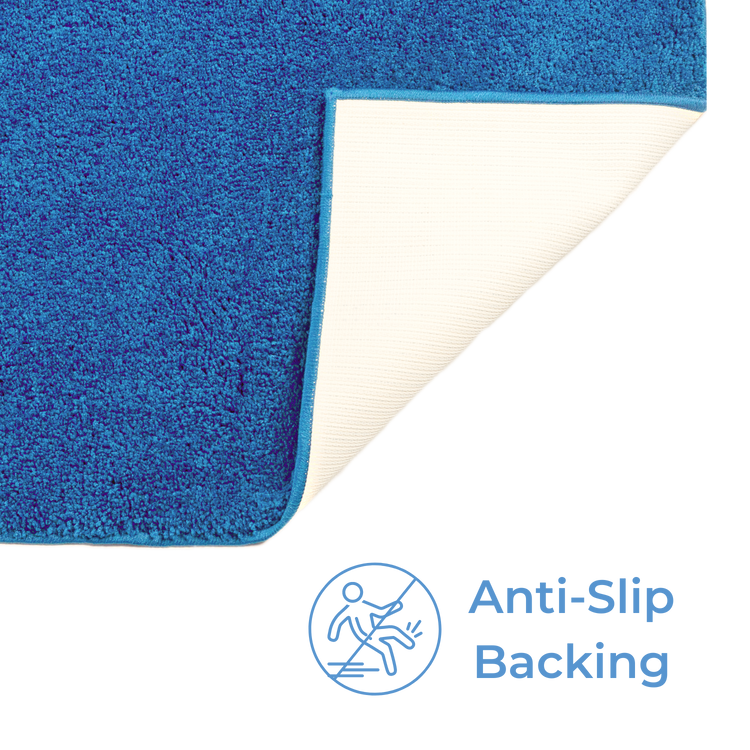Mystic Premium Soft Bath Mat Blue, Anti-Slip & Machine Washable
