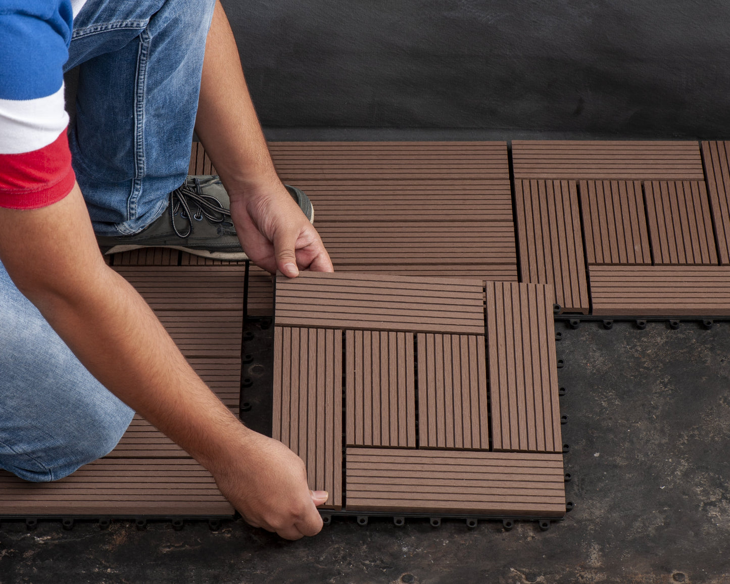 Coffee WPC Deck Flooring Design-1