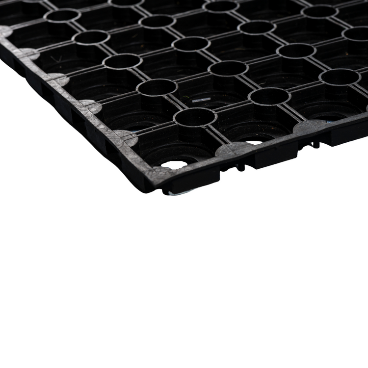 Hollow Rubber Door Mats 60 x 40 cm, Black