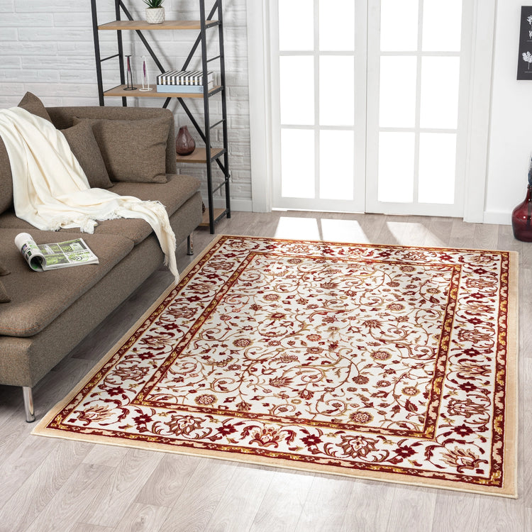 Ancient Garden Ivory Maroon