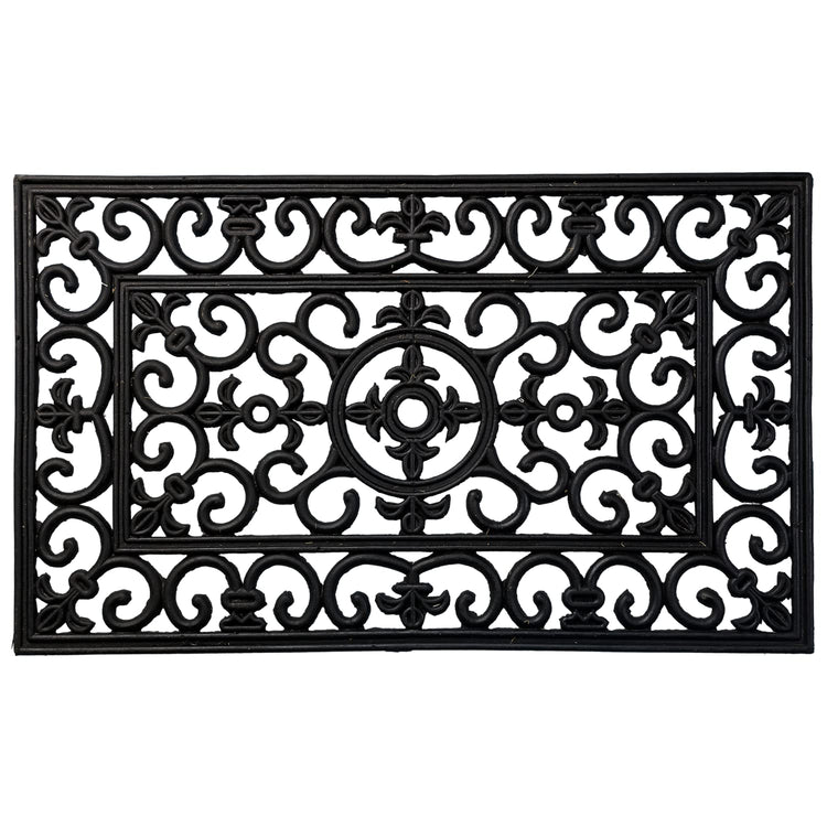 Iron Cast Rubber Door Mats 60 x 40 cm, Black