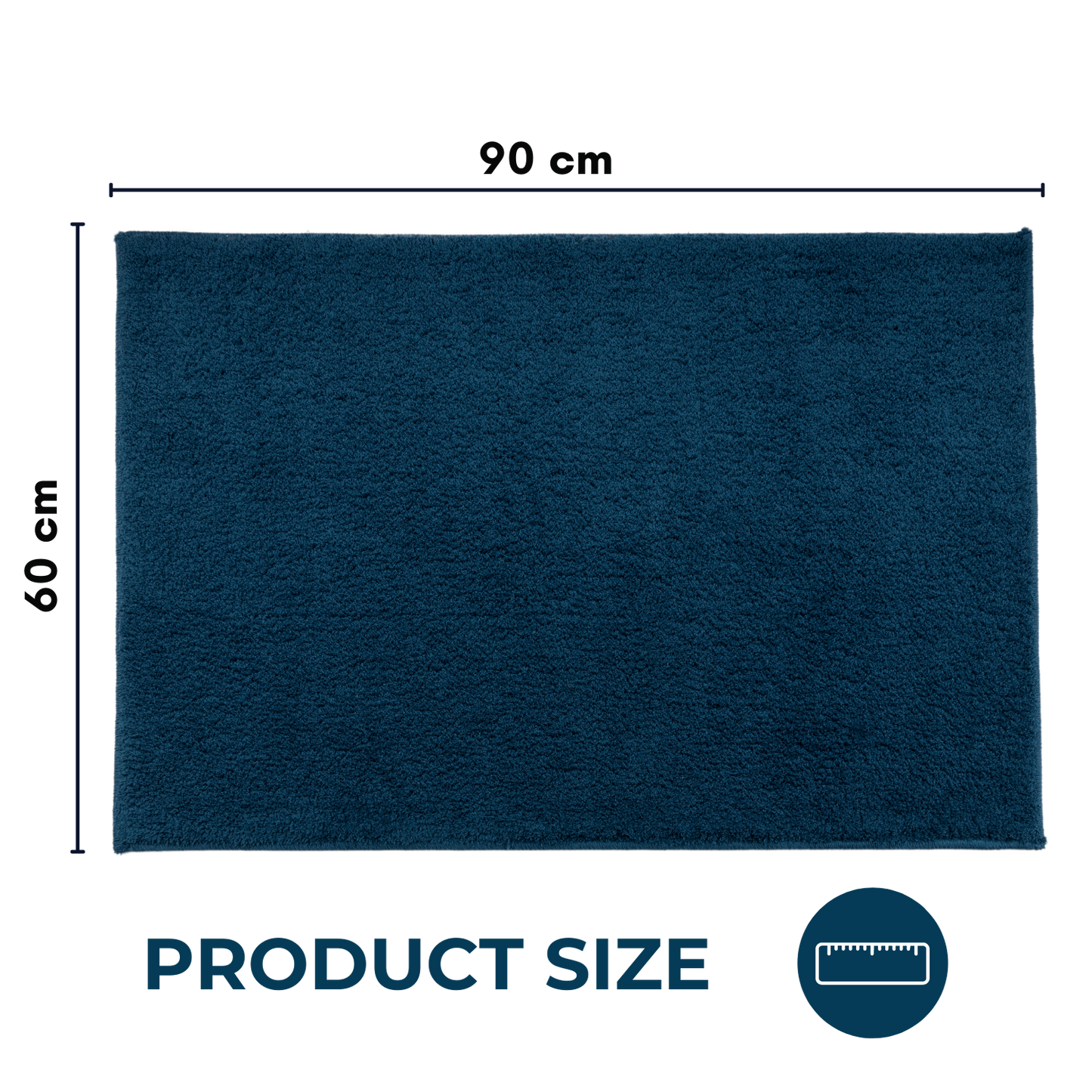 Splendor Premium Soft Bath Mat Persian Blue, Anti-Slip & Machine Washable