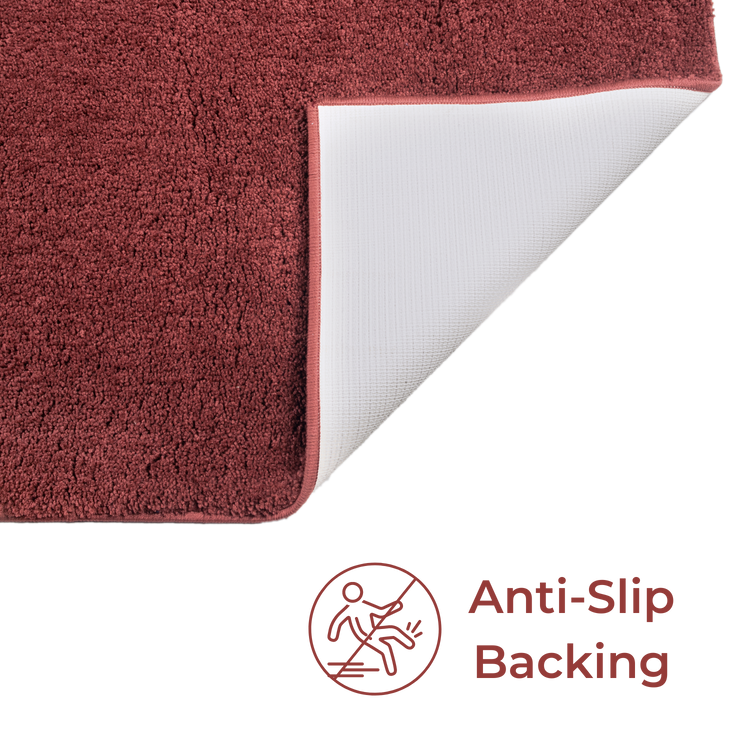 Mystic Premium Soft Bath Mat Plum, Anti-Slip & Machine Washable
