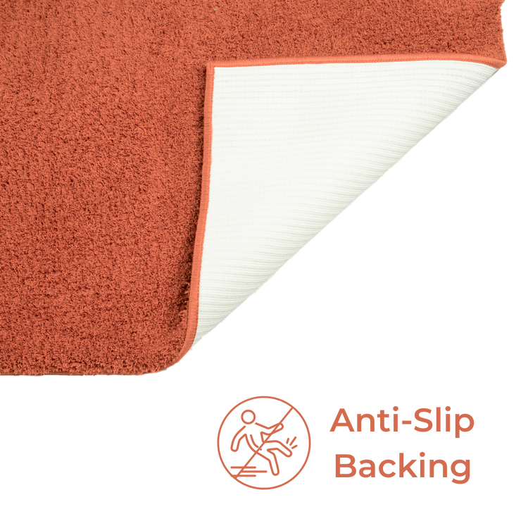 Splendor Premium Soft Bath Mat Rust, Anti-Slip & Machine Washable