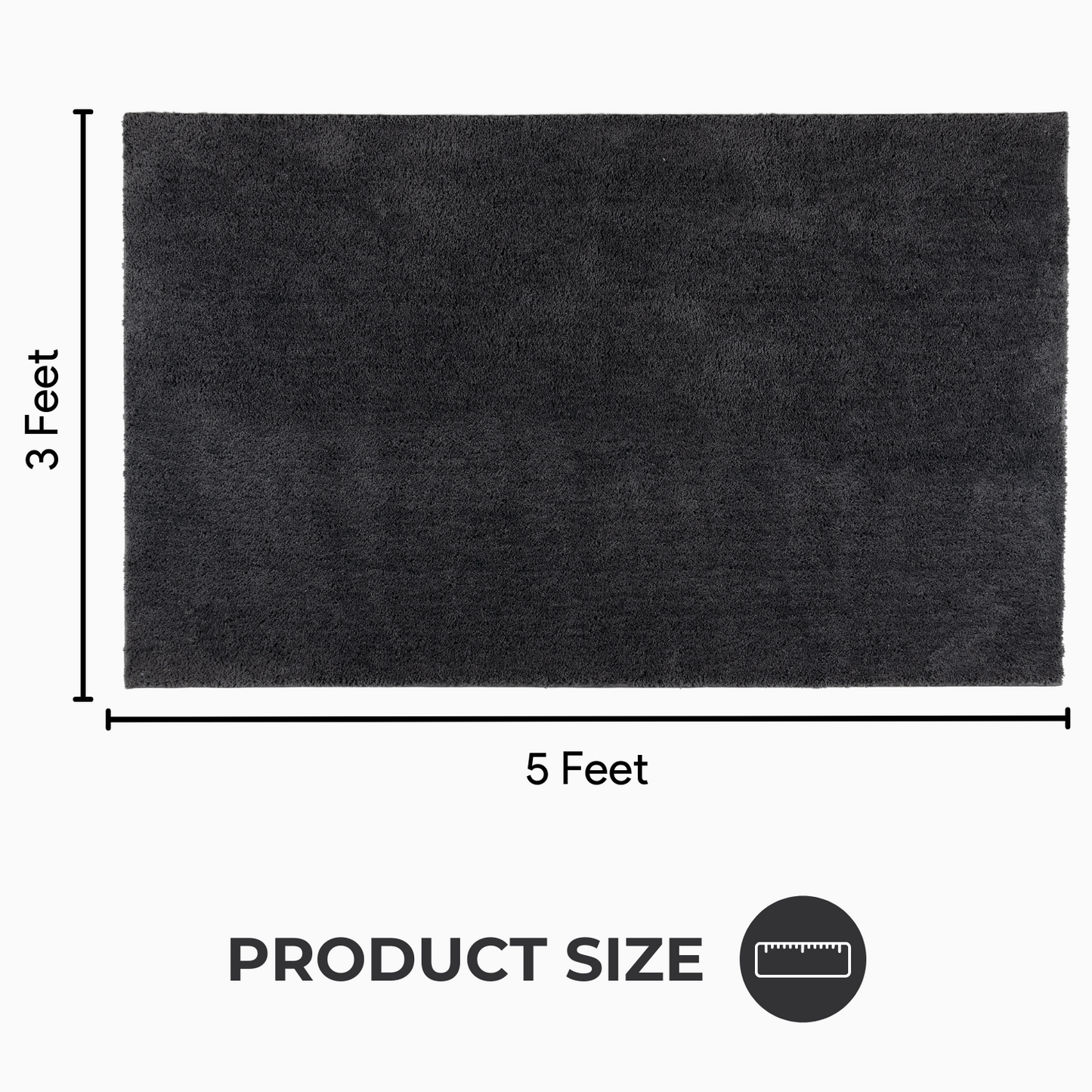 Smoke Gray Splendor Rug,Super Soft Area Rugs for Home and Office