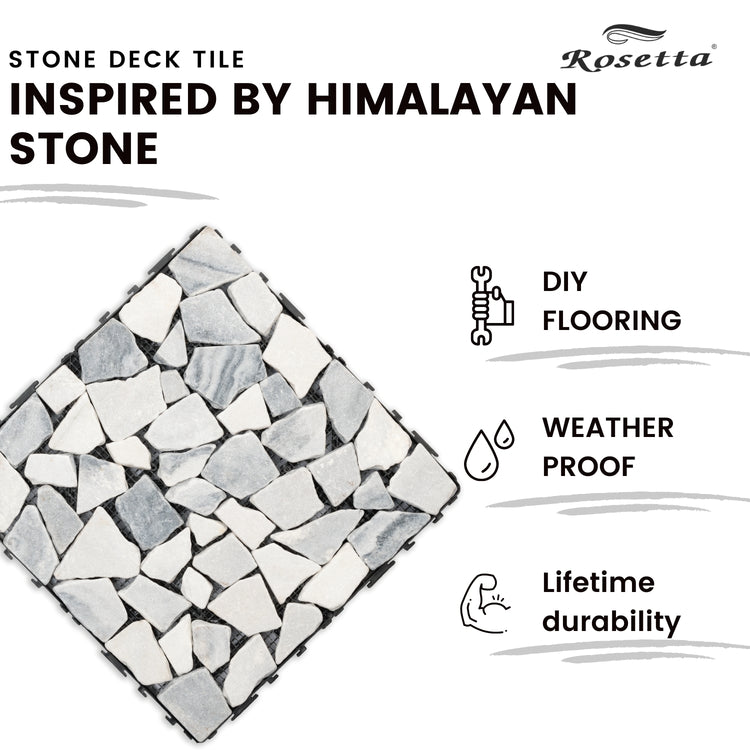 White Gray Stone Deck