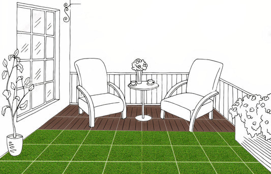 Grass Interlocking Deck Tiles by Rosetta