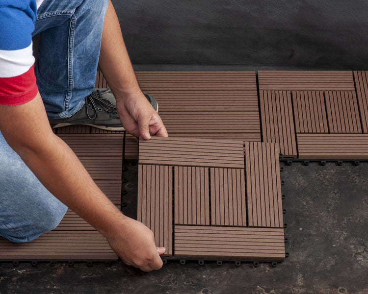 Coffee WPC Deck Flooring Design-2