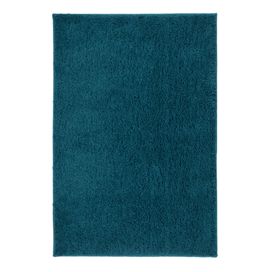 Mystic Premium Soft Bath Mat Peacock Blue, Anti-Slip & Machine Washable