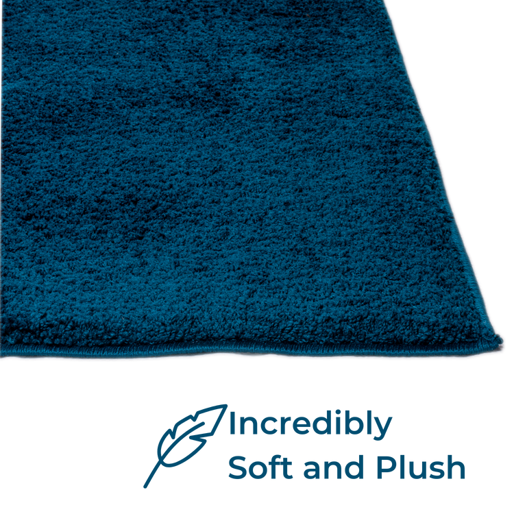 Peacock Blue Mystic Rug,Super Soft Area Rugs for Home and Office