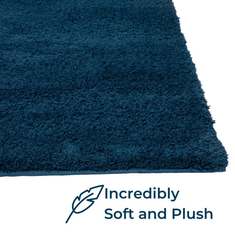 Splendor Premium Soft Bath Mat Persian Blue, Anti-Slip & Machine Washable