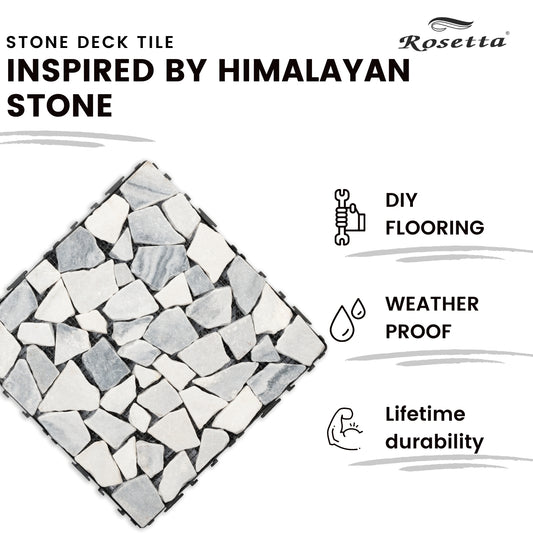 White Gray Stone Deck
